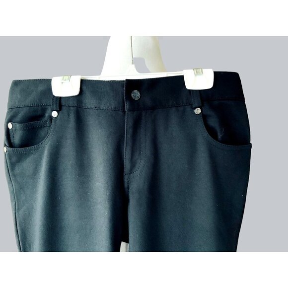 TORY BURCH LADIES DESIGNER BLACK ZIP FRONT 5 POCKET DESIGN LONG PANTS EUC XS - Picture 4 of 9